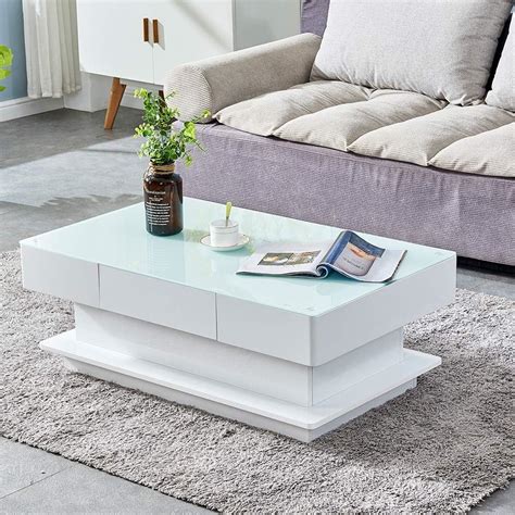 amazon white coffee table|coffee table with storage white.